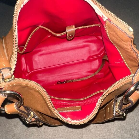 Dooney and Bourke Brown Leather Hobo Bag - Picture 9 of 15